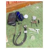 BLOOD PRESSURE CUFF, STETHOSCOPE, GLASS