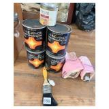 LATEX ENAMEL GLOSS BLACK PAINT 4 QUARTS, GOLD