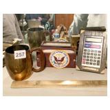BRASS MUG AND RULER