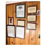 FRAMED DOCUMENTS AND ARTICLES