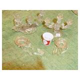 3-ARMED CANDELABRA WITH LOOSE PRISMS