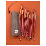 16" ALUMINUM ARROWS PRACTICE TIPS AND QUIVER