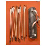 HAND FORGED METAL TIPPED ARROWS AND QUIVER