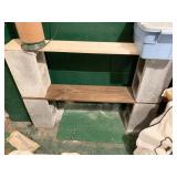 8 CINDER BLOCKS AND 4 BOARDS