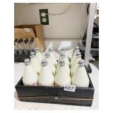 12 EMPTY GLASS OLD SPICE BOTTLES