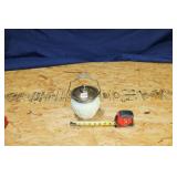 ANTIQUE BISCUIT CRACKER JAR, BLOW OUT ART GLASS