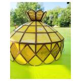 VINTAGE GLASS HANGING LIGHT (19ï¿½ X 15 ï¿½ ")