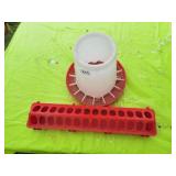 THREE CHICKEN FEEDERS