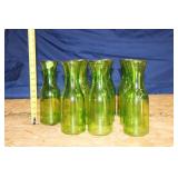 LOT OF 10 GREEN WATER CARAFES