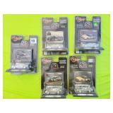 LOT OF 5 MINI NASCAR MATCHBOX CARS- SILVER