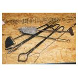 LOT OF FIREPLACE TOOLS