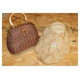 LESCO LONA VINTAGE WICKER PURSE (12