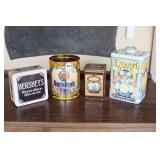 LOT OF 4 VINTAGE TINS: HERSHEY SWEET MILK