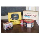 LOT OF 5 VINTAGE FOOD TINS AND BOXES: CREAM OF