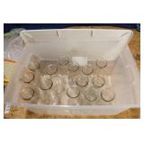 LOT OF 14 CLEAR GLASS CARAFES