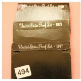 LOT OF 3: 1977 ,1978,1979 PROOF SETS