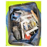 RYOBI BAG WITH MISCELLANEOUS TOOLS, PLUMBING, AND