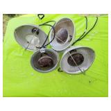 LOT OF 4 ELECTRIC HEAT LAMPS FOR FARMING