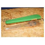 VINTAGE SLEEVE IRONING BOARD WITH GREEN FELT.