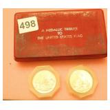 3 STERLING SILVER .925 COINS. TOTAL 2 OZ.