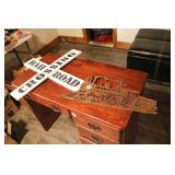 LOT OF 2: DECORATIVE RAILROAD/TRAIN-THEMED