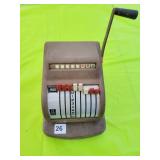 VINTAGE SPEED RITE 900 CHECK WRITER (HALL-WELTER