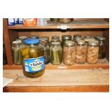 CONTENTS OF SHELF OF CANNING JARS