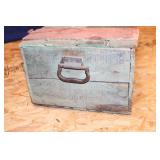 BETHLEHEM STEEL ANTIQUE GREEN WOODEN BOX WITH