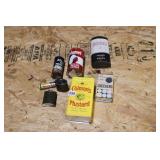 LOT OF 8 VINTAGE TINS: 2- CLEANER RIFFLE BORE,