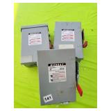 LOT OF 3 MURRAY GENERAL DUTY ENCLOSED SWITCH