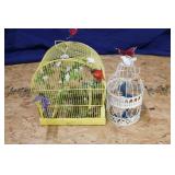 TWO DECORATIVE BIRD CAGES