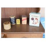 LOT OF 5 VINTAGE TINS: OREO SANDWICH COOKIES,