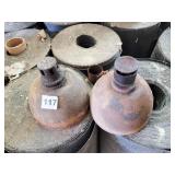 2 VINTAGE KEROSENE LAMPS