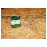 METAL INDEX CARD BOX AND GLASS PIECE