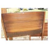 ANTIQUE OAK BED WITH HEADBOARD (56" WIDE X 49"