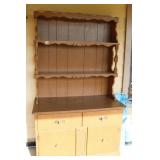 WOODEN BUFFET HUTCH (74" TALL X 43.5" WIDE X 20"