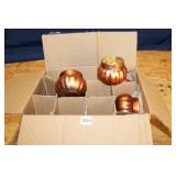 SET OF 15- 3" GLASS PUMPKIN VOTIVE HOLDERS