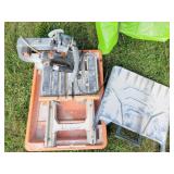 8-INCH RIGID TILE WET SAW. WELL-USED. FUNCTIONS