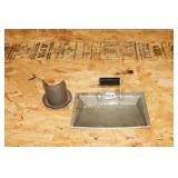 METAL ASH SCOOP AND A METAL CANDLE LUMINARY 3 "