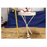 DECORATIVE OAR THEMED SIDE TABLE (29" X 16") AND