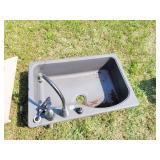 KITCHEN SINK (33" X 22" X 9" DEEP WITH FAUCET)