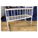 ANTIQUE WHEELED BASSINET