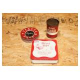 LOT OF 3 VINTAGE TINS: BENNE BITS, TEXCEL TAPE,