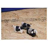 SET OF THREE COUNTRY-STYLE STUFFED LAMBS FOR