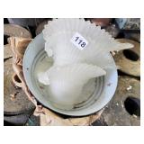 ANTIQUE LIGHT FIXTURE GLASS- GLASS ALONE