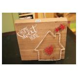HOME SWEET HOME STRING ART. HANDMADE 12" X 12"