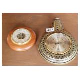 LOT OF 2 VINTAGE BAROMETERS