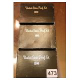 LOT OF 3: US PROOF SETS- 1980, 1981, 1982
