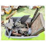 LOT OF MISCELLANEOUS WOODWORKING TOOLS, BRACKETS,