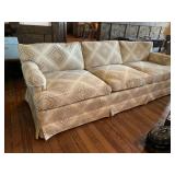 CRï¿½ME AND GRAY COUCH VERY NICE COND WITH ARM